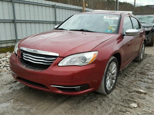 1C3CCBCG0CN108574 - 2012 CHRYSLER 200 LIMITE MAROON photo 2