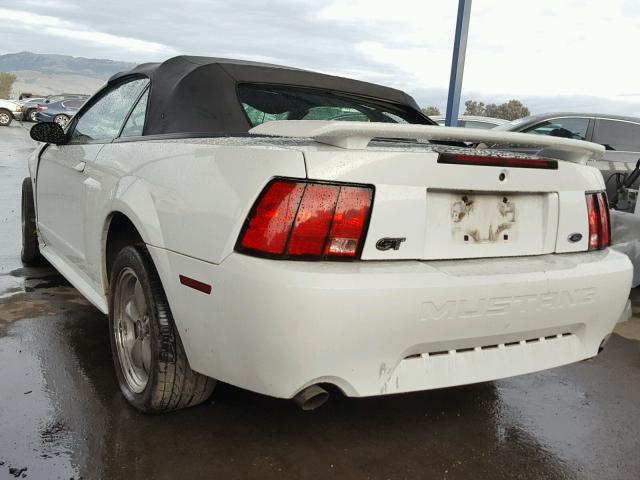 1FAFP45X42F210187 - 2002 FORD MUSTANG GT WHITE photo 3