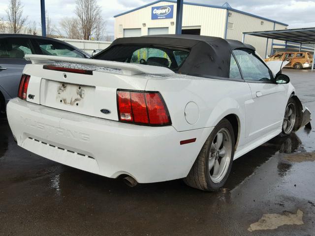 1FAFP45X42F210187 - 2002 FORD MUSTANG GT WHITE photo 4