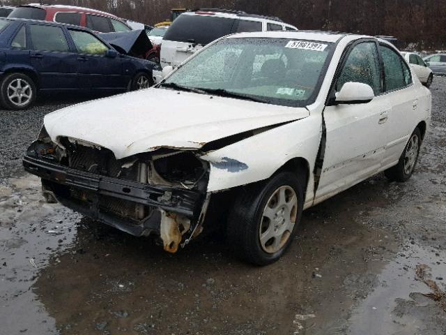 KMHDN45D43U672951 - 2003 HYUNDAI ELANTRA GL WHITE photo 2