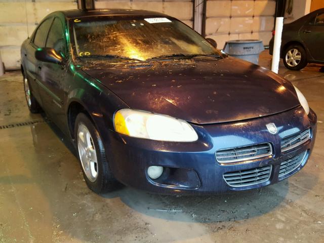 1B3AJ56U21N552971 - 2001 DODGE STRATUS ES BLUE photo 1