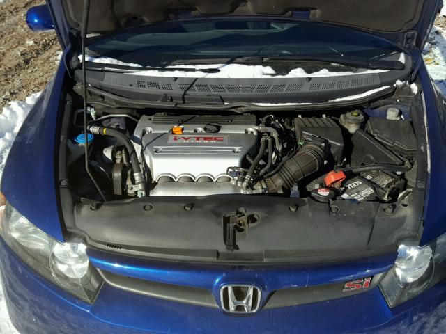 2HGFA55597H701006 - 2007 HONDA CIVIC SI BLUE photo 7