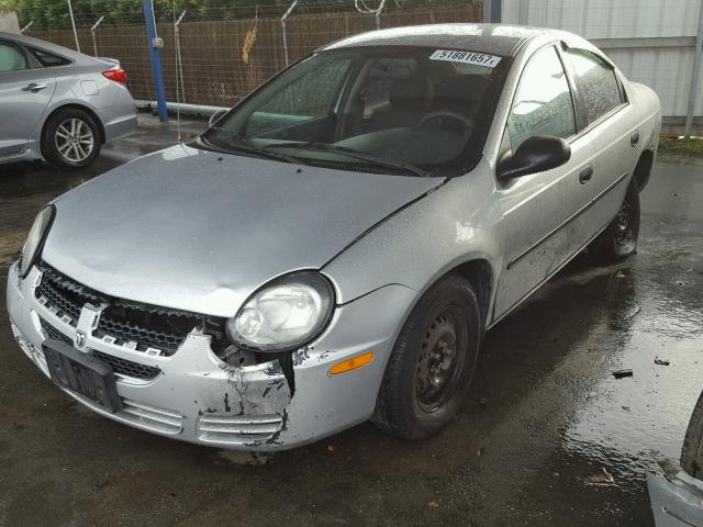 1B3ES26C43D180014 - 2003 DODGE NEON SE SILVER photo 2