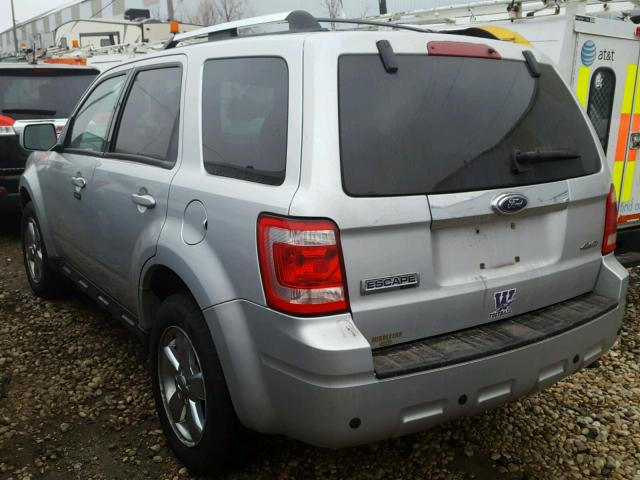 1FMCU94G69KC98497 - 2009 FORD ESCAPE LIM SILVER photo 3