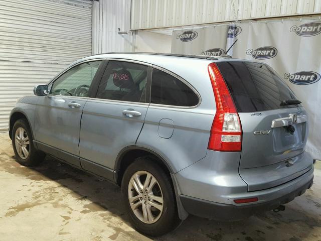 5J6RE3H72BL002856 - 2011 HONDA CR-V EXL BLUE photo 3