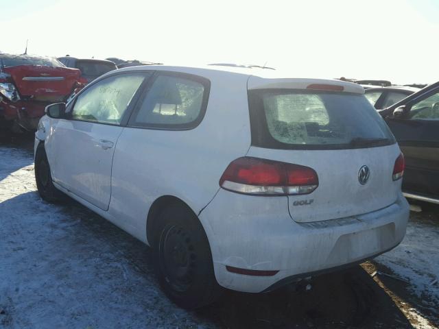 WVWAA7AJXAW273639 - 2010 VOLKSWAGEN GOLF WHITE photo 3