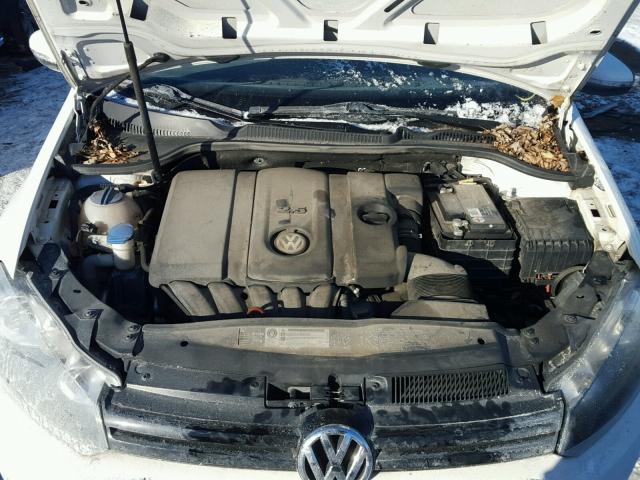 WVWAA7AJXAW273639 - 2010 VOLKSWAGEN GOLF WHITE photo 7