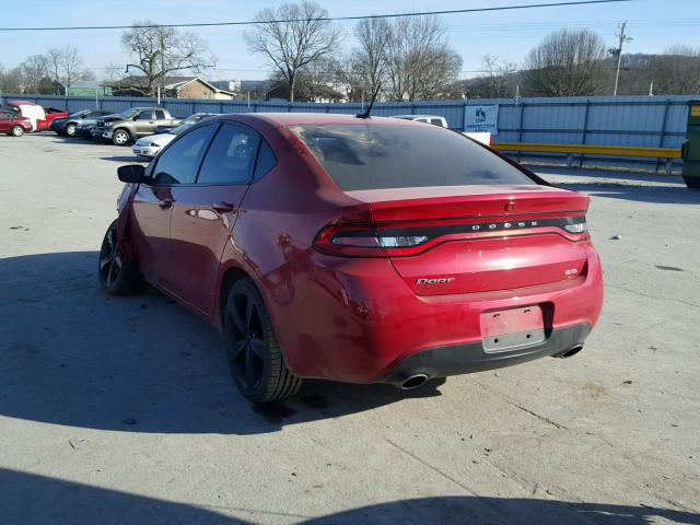 1C3CDFBB3ED776212 - 2014 DODGE DART SXT RED photo 3