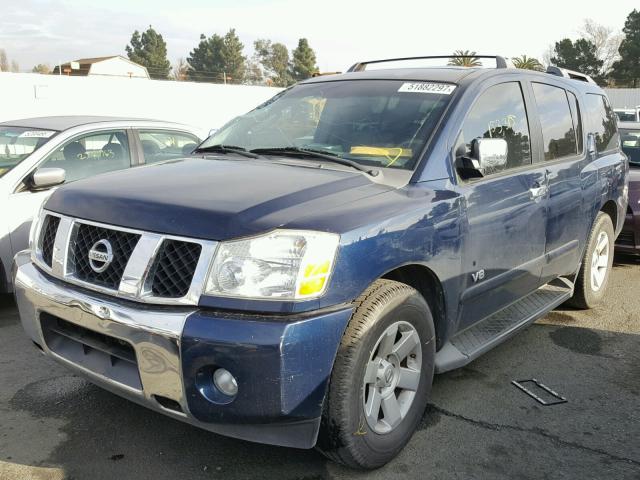 5N1AA08A76N715556 - 2006 NISSAN ARMADA SE BLUE photo 2