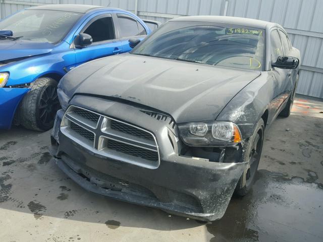 2C3CDXBG8EH131253 - 2014 DODGE CHARGER SE BLACK photo 2