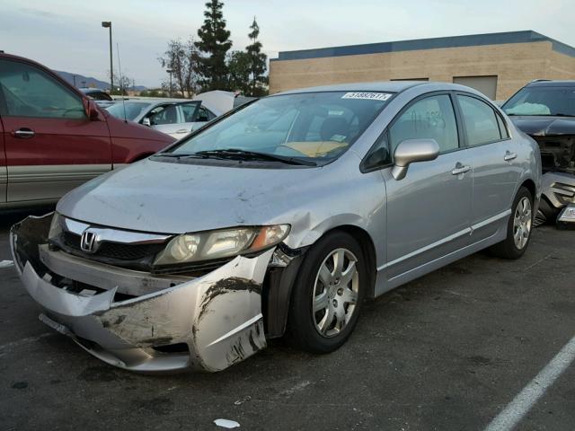 2HGFA16559H341663 - 2009 HONDA CIVIC LX SILVER photo 2