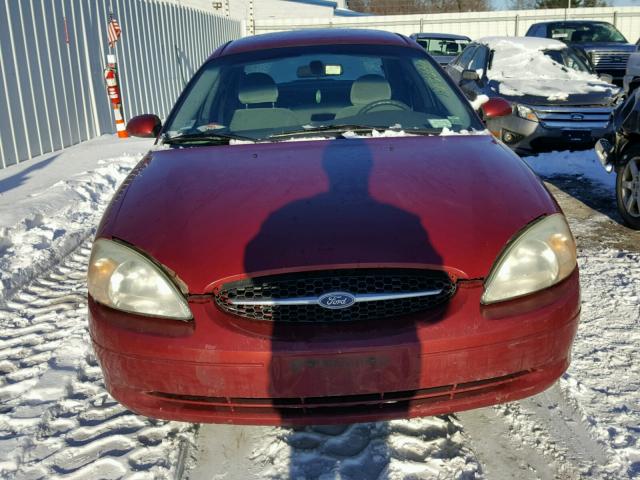 1FAFP53U93G118700 - 2003 FORD TAURUS SE RED photo 9