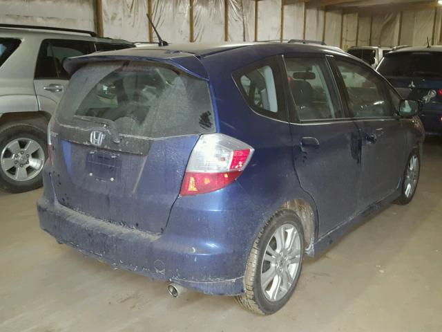 JHMGE88489S051364 - 2009 HONDA FIT SPORT BLUE photo 4