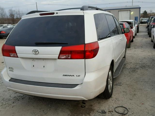 5TDZA23C24S133139 - 2004 TOYOTA SIENNA CE WHITE photo 4