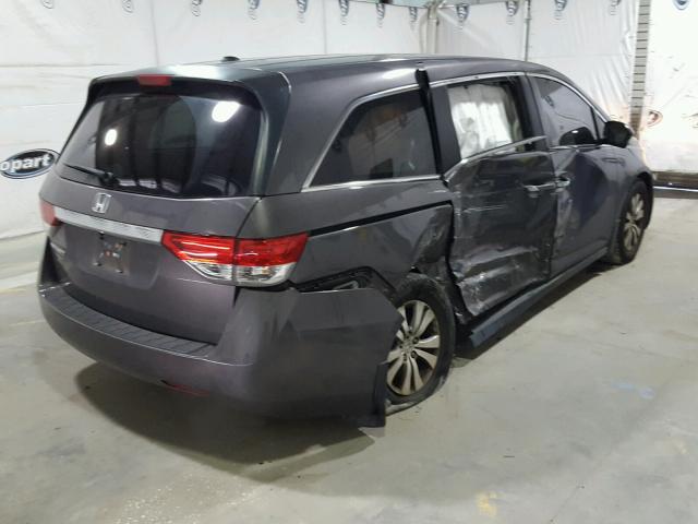 5FNRL5H67EB012580 - 2014 HONDA ODYSSEY EX GRAY photo 4