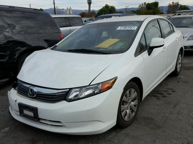 19XFB2F53CE302655 - 2012 HONDA CIVIC LX WHITE photo 2