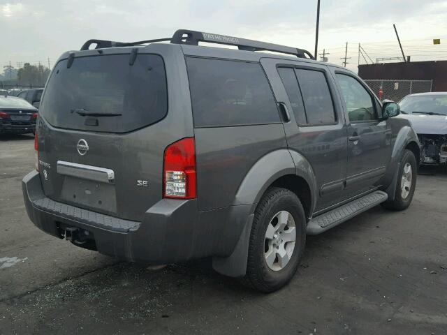 5N1AR18U45C712004 - 2005 NISSAN PATHFINDER GRAY photo 4