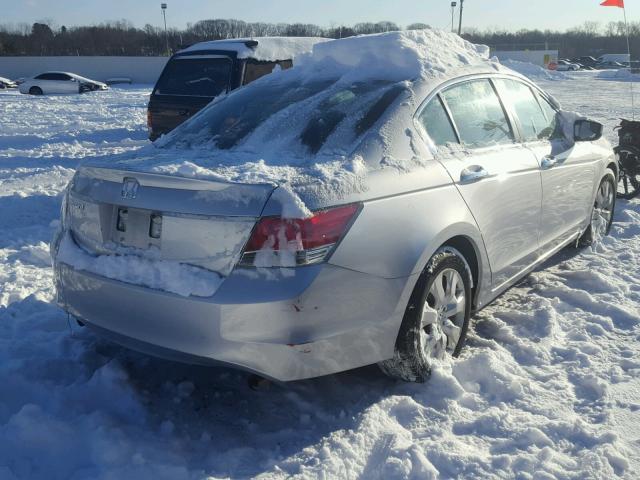 1HGCP36839A001482 - 2009 HONDA ACCORD EXL SILVER photo 4