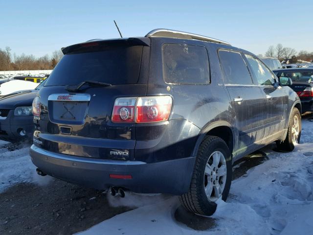 1GKEV23707J138612 - 2007 GMC ACADIA SLT BLUE photo 4