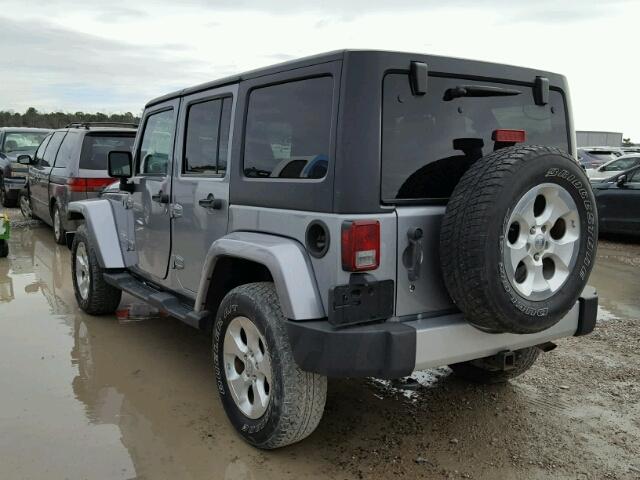 1C4BJWEGXDL602228 - 2013 JEEP WRANGLER U SILVER photo 3