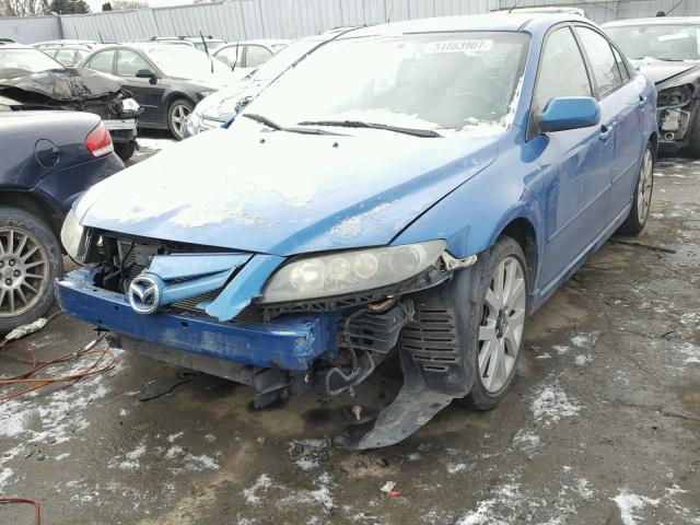 1YVHP84D865M41245 - 2006 MAZDA 6 S BLUE photo 2