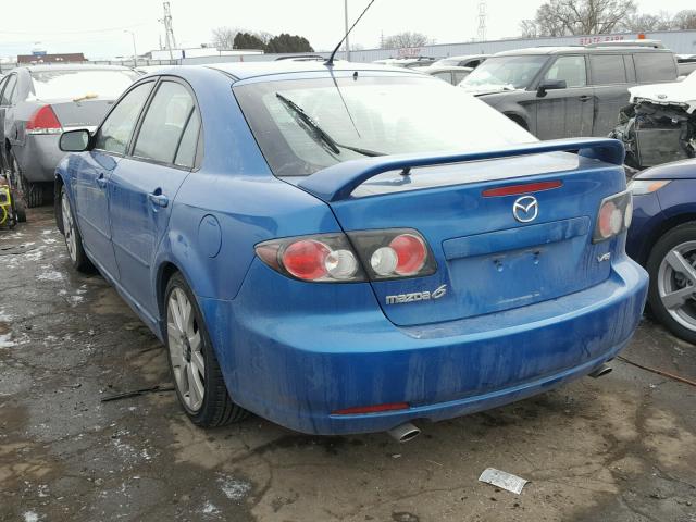 1YVHP84D865M41245 - 2006 MAZDA 6 S BLUE photo 3