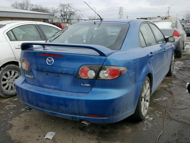 1YVHP84D865M41245 - 2006 MAZDA 6 S BLUE photo 4