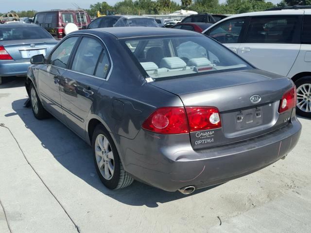 KNAGE124865027798 - 2006 KIA OPTIMA LX GRAY photo 3