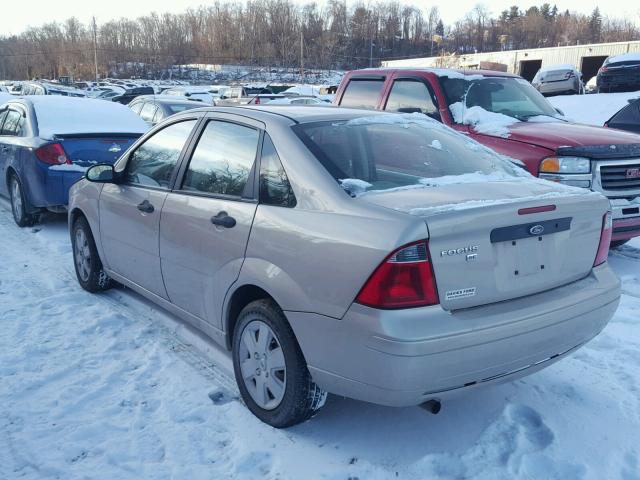 1FAFP34N87W351751 - 2007 FORD FOCUS ZX4 TAN photo 3