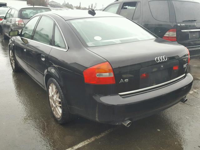 WAULD64B44N009435 - 2004 AUDI A6 2.7T QU BLACK photo 3