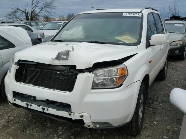 5FNYF18477B024550 - 2007 HONDA PILOT EX WHITE photo 2