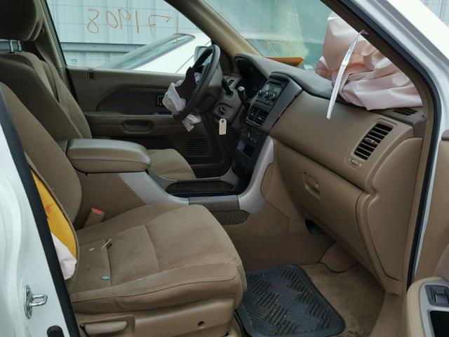 5FNYF18477B024550 - 2007 HONDA PILOT EX WHITE photo 5