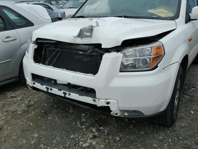 5FNYF18477B024550 - 2007 HONDA PILOT EX WHITE photo 9