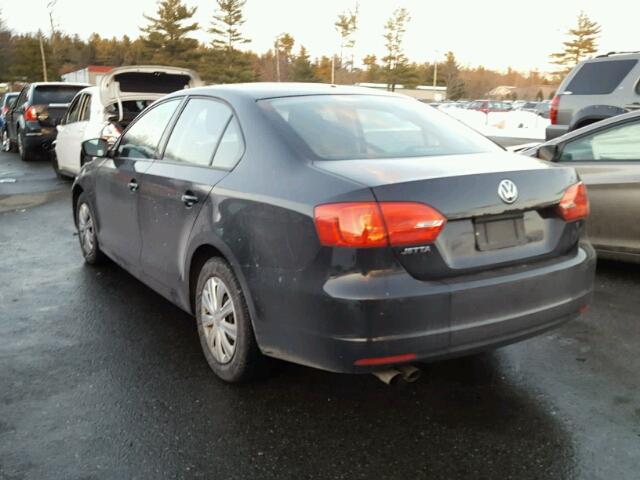 3VW2K7AJ0CM473673 - 2012 VOLKSWAGEN JETTA BASE 黑色 照片 3