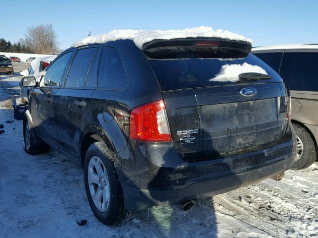 2FMDK4GC7DBE29719 - 2013 FORD EDGE SE BLACK photo 3