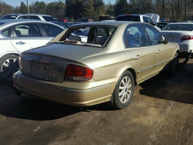 KMHWF35H02A603676 - 2002 HYUNDAI SONATA GLS TAN photo 4