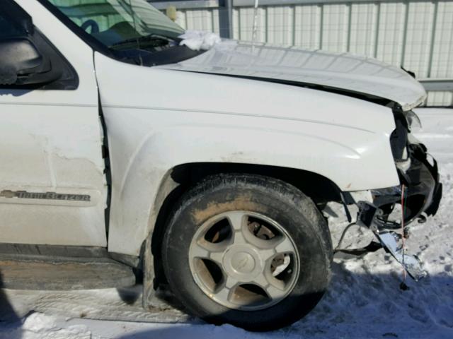 1GNDT13S042149957 - 2004 CHEVROLET TRAILBLAZE WHITE photo 9