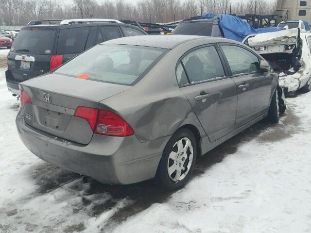 1HGFA15508L020262 - 2008 HONDA CIVIC LX BROWN photo 4