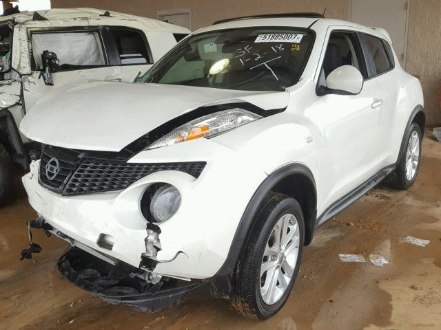 JN8AF5MR1ET360073 - 2014 NISSAN JUKE S WHITE photo 2