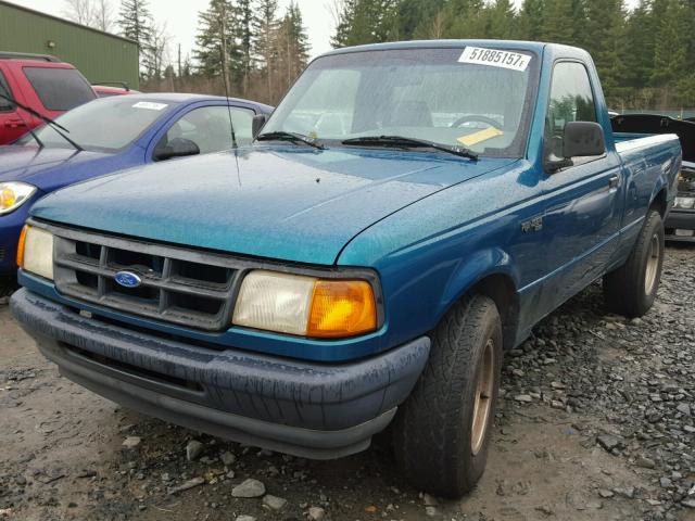 1FTCR10A6RTA17138 - 1994 FORD RANGER GREEN photo 2