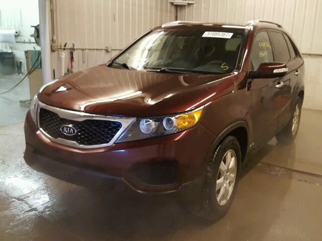 5XYKTDA27CG301192 - 2012 KIA SORENTO BA MAROON photo 2