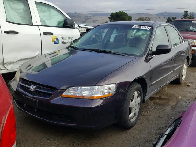 JHMCG6677XC029227 - 1999 HONDA ACCORD EX BLACK photo 2