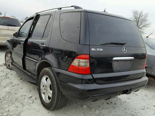 4JGAB57E25A531405 - 2005 MERCEDES-BENZ ML 350 BLACK photo 3