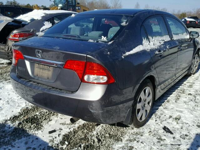 2HGFA1F53AH553790 - 2010 HONDA CIVIC LX GRAY photo 4