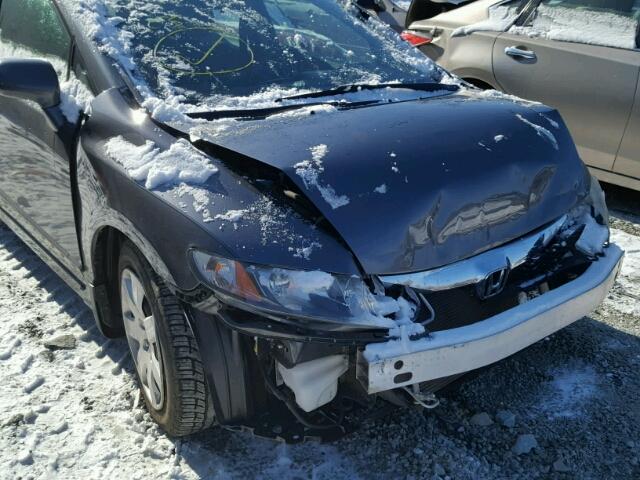 2HGFA1F53AH553790 - 2010 HONDA CIVIC LX GRAY photo 9