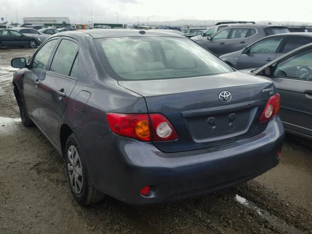 JTDBU4EE4A9115769 - 2010 TOYOTA COROLLA BA CHARCOAL photo 3