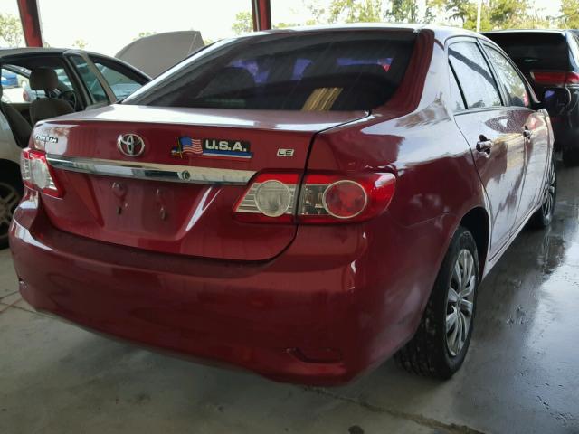 2T1BU4EE4CC862057 - 2012 TOYOTA COROLLA BA RED photo 4