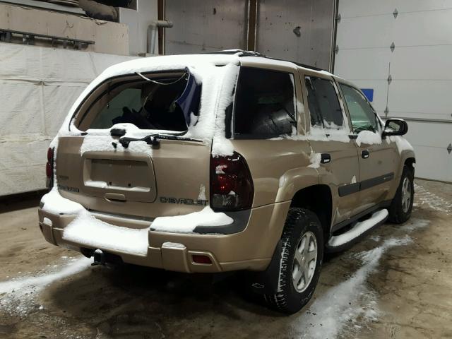 1GNDT13S642186365 - 2004 CHEVROLET TRAILBLAZE TAN photo 4