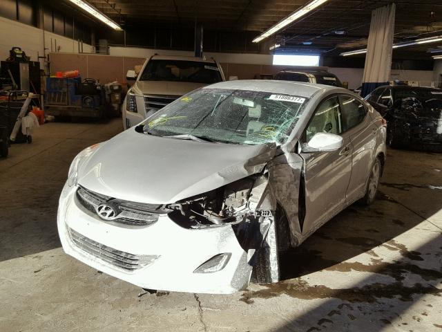 KMHDH4AE6BU110103 - 2011 HYUNDAI ELANTRA GL SILVER photo 2