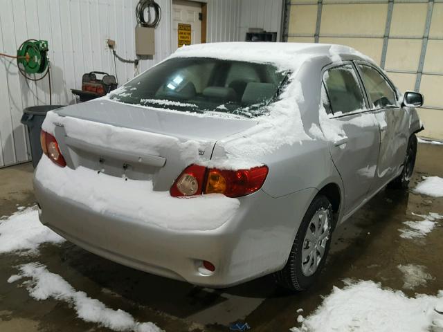 JTDBL40E699054446 - 2009 TOYOTA COROLLA BA SILVER photo 4